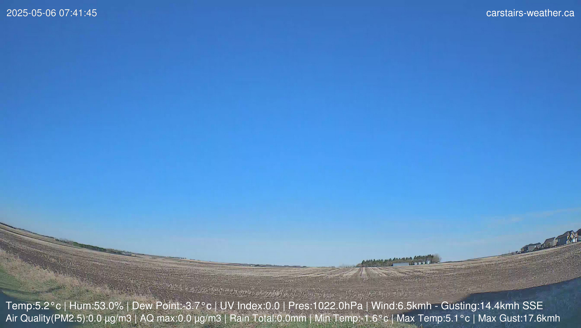 time-lapse frame, Carstairs Sky Cam webcam