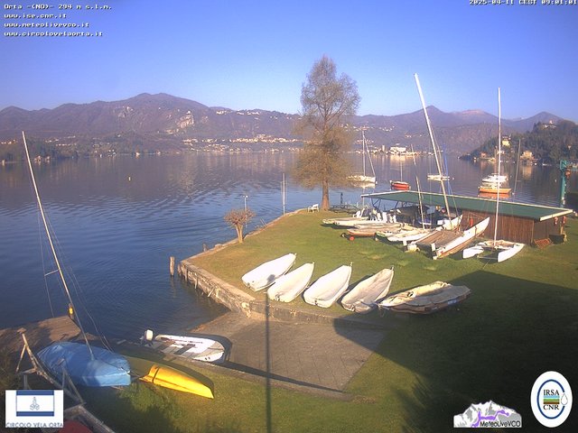 time-lapse frame, Orta San Giulio webcam