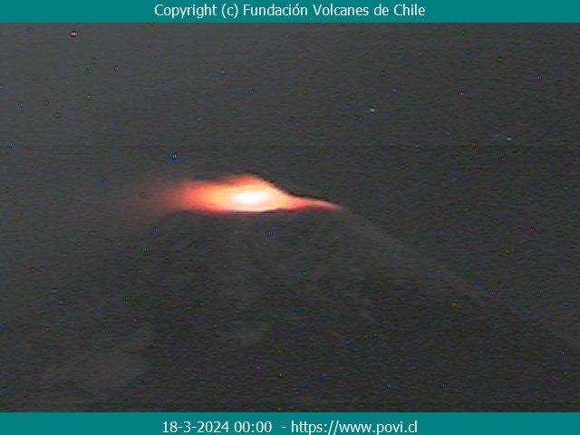 time-lapse frame, Villarrica Volcano webcam