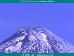 view from Villarrica Volcano on 2024-04-07