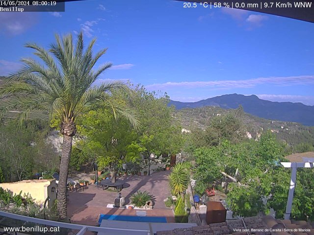 time-lapse frame, Benillup - Serra de Mariola webcam