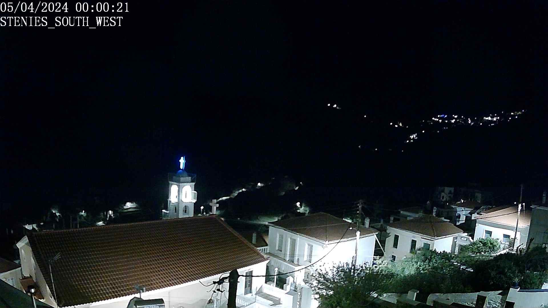 time-lapse frame, Stenies. Andros Island  SW View webcam