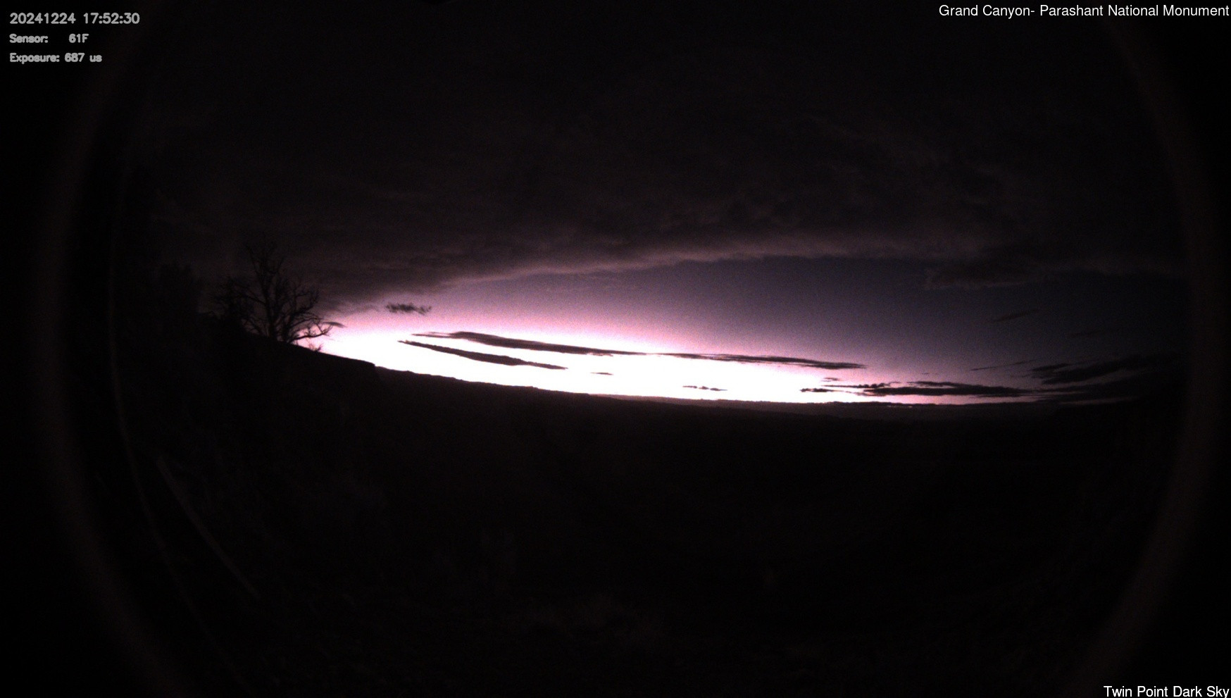 time-lapse frame, Twin Point - Dark Sky webcam