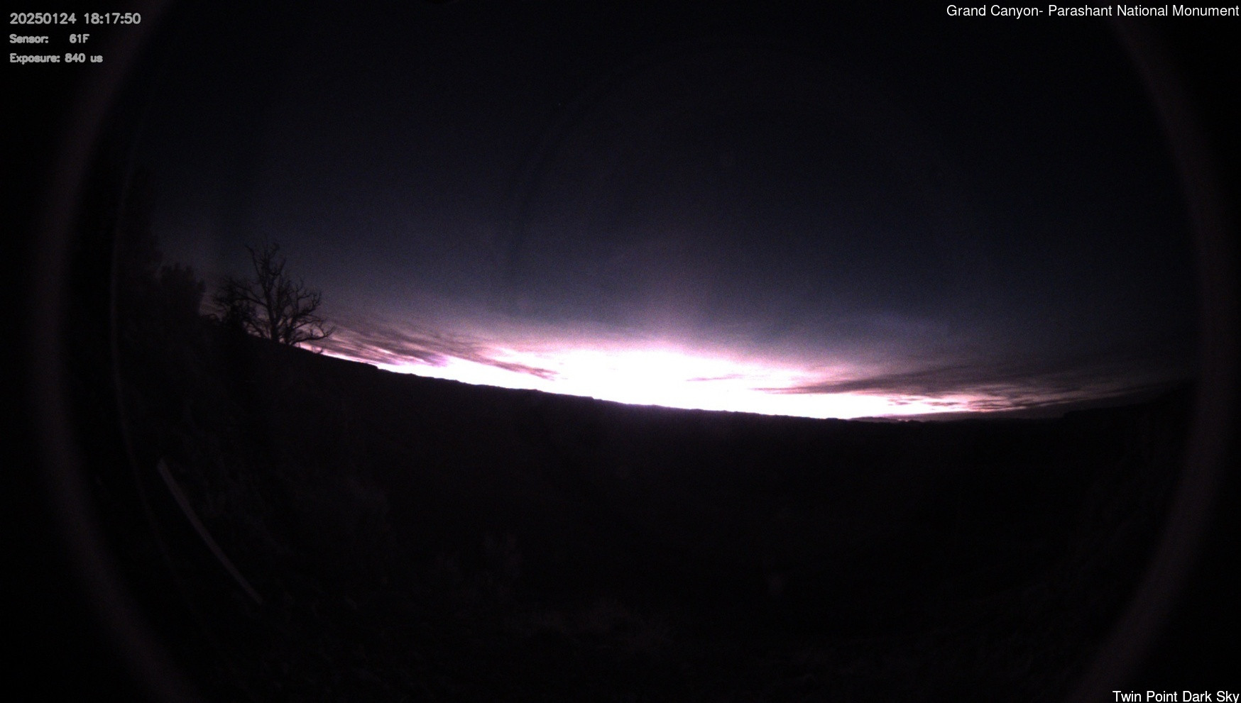 time-lapse frame, Twin Point - Dark Sky webcam