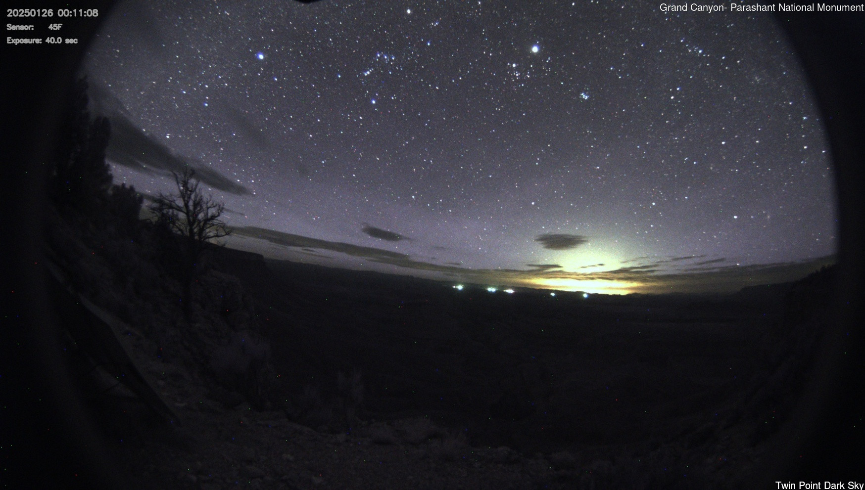 time-lapse frame, Twin Point - Dark Sky webcam