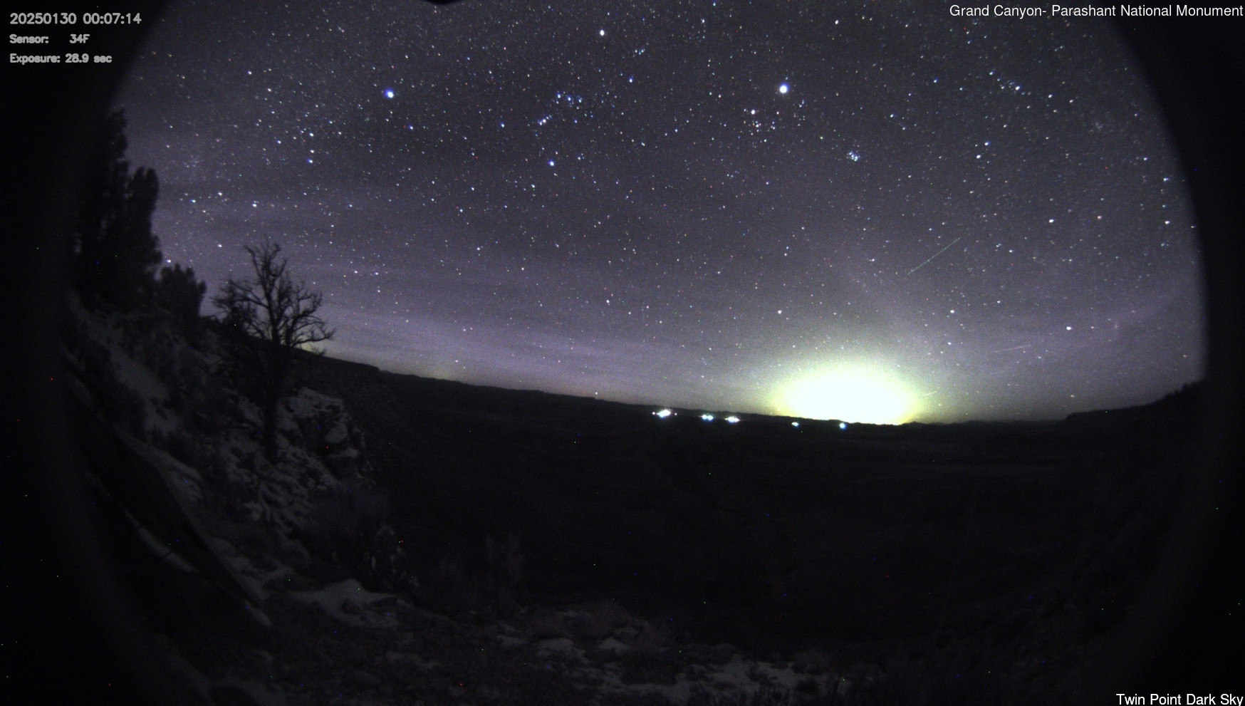 time-lapse frame, Twin Point - Dark Sky webcam