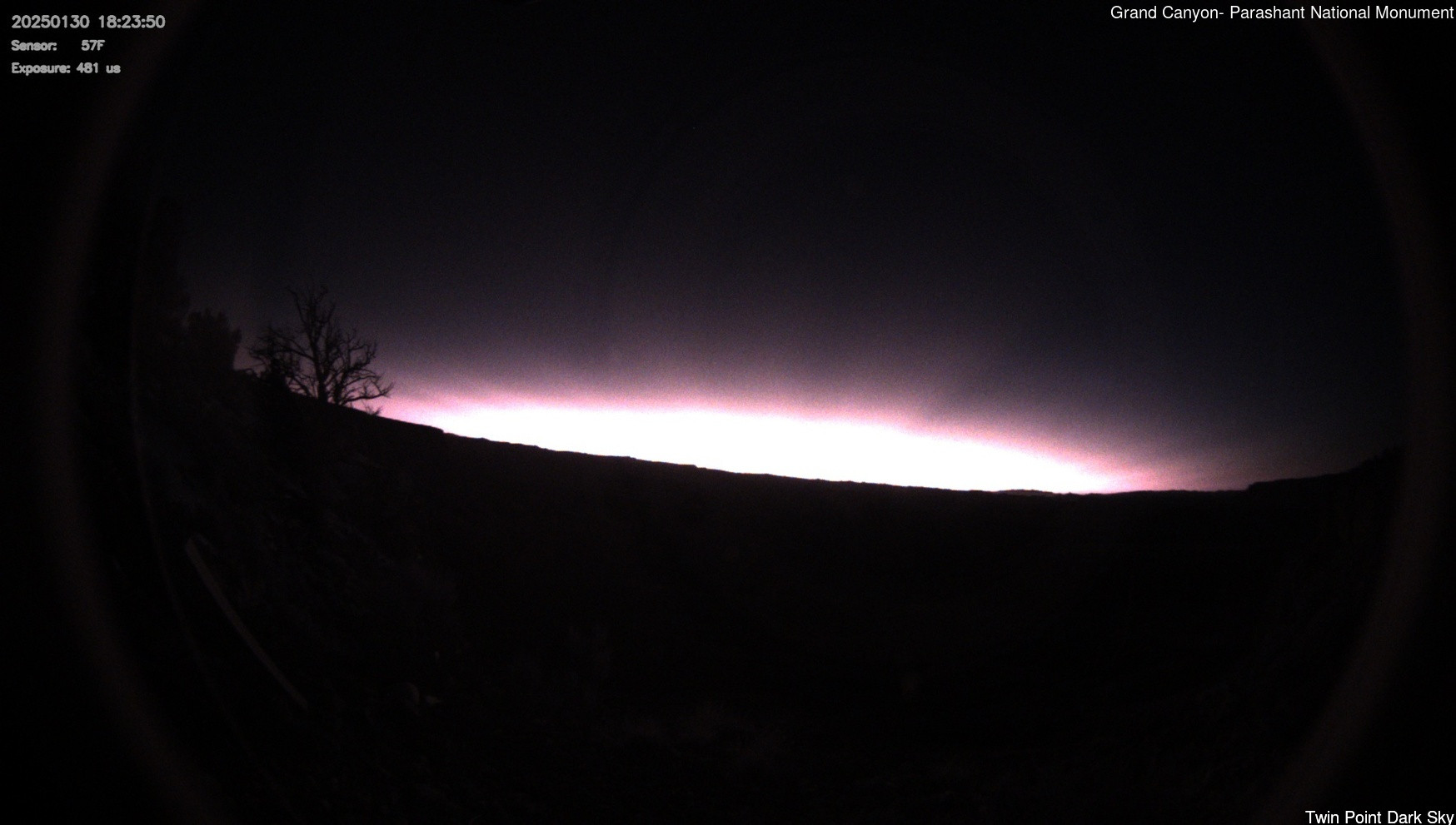 time-lapse frame, Twin Point - Dark Sky webcam