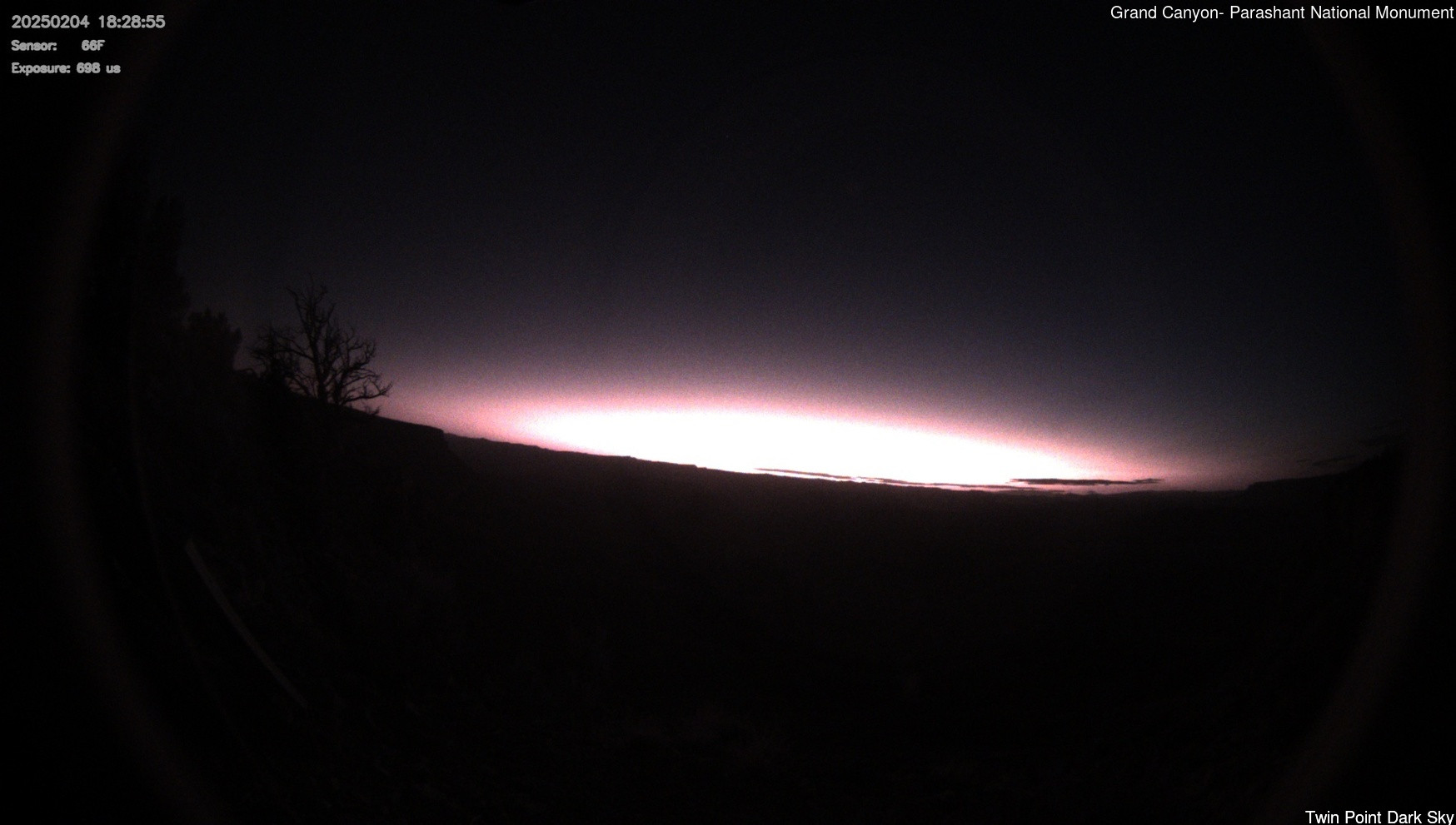 time-lapse frame, Twin Point - Dark Sky webcam