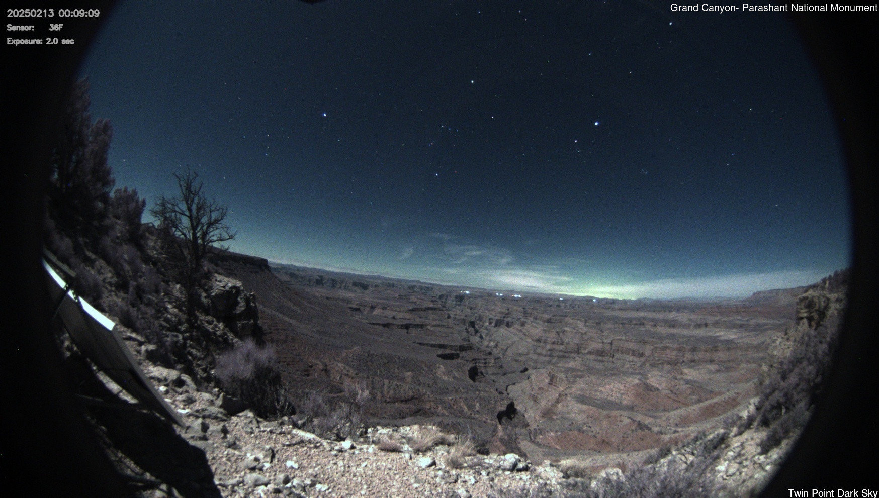 time-lapse frame, Twin Point - Dark Sky webcam