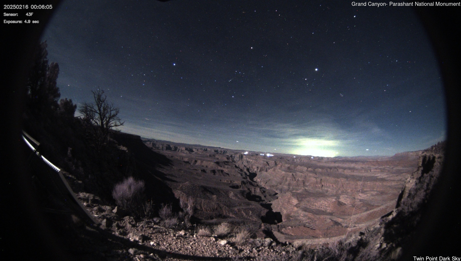 time-lapse frame, Twin Point - Dark Sky webcam