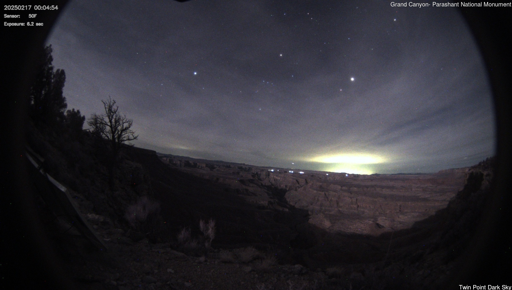 time-lapse frame, Twin Point - Dark Sky webcam