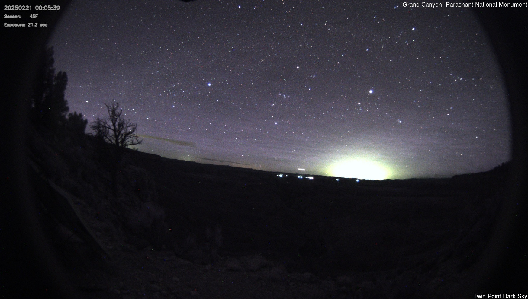 time-lapse frame, Twin Point - Dark Sky webcam