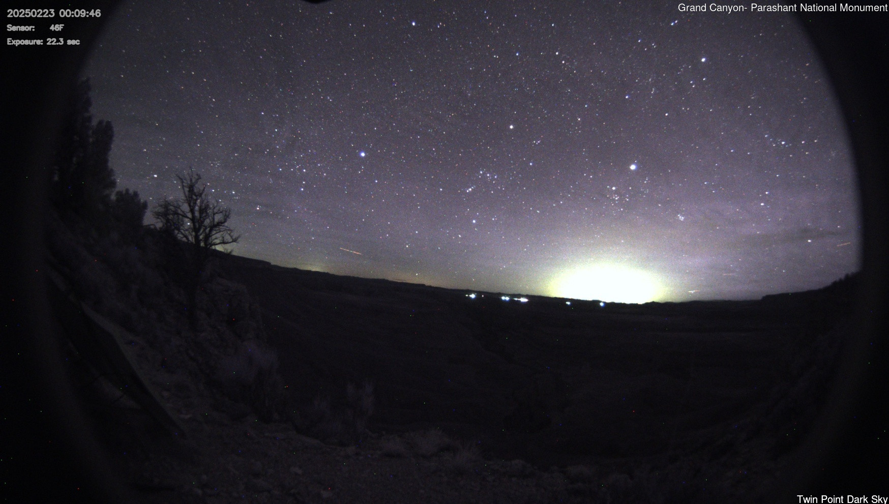 time-lapse frame, Twin Point - Dark Sky webcam