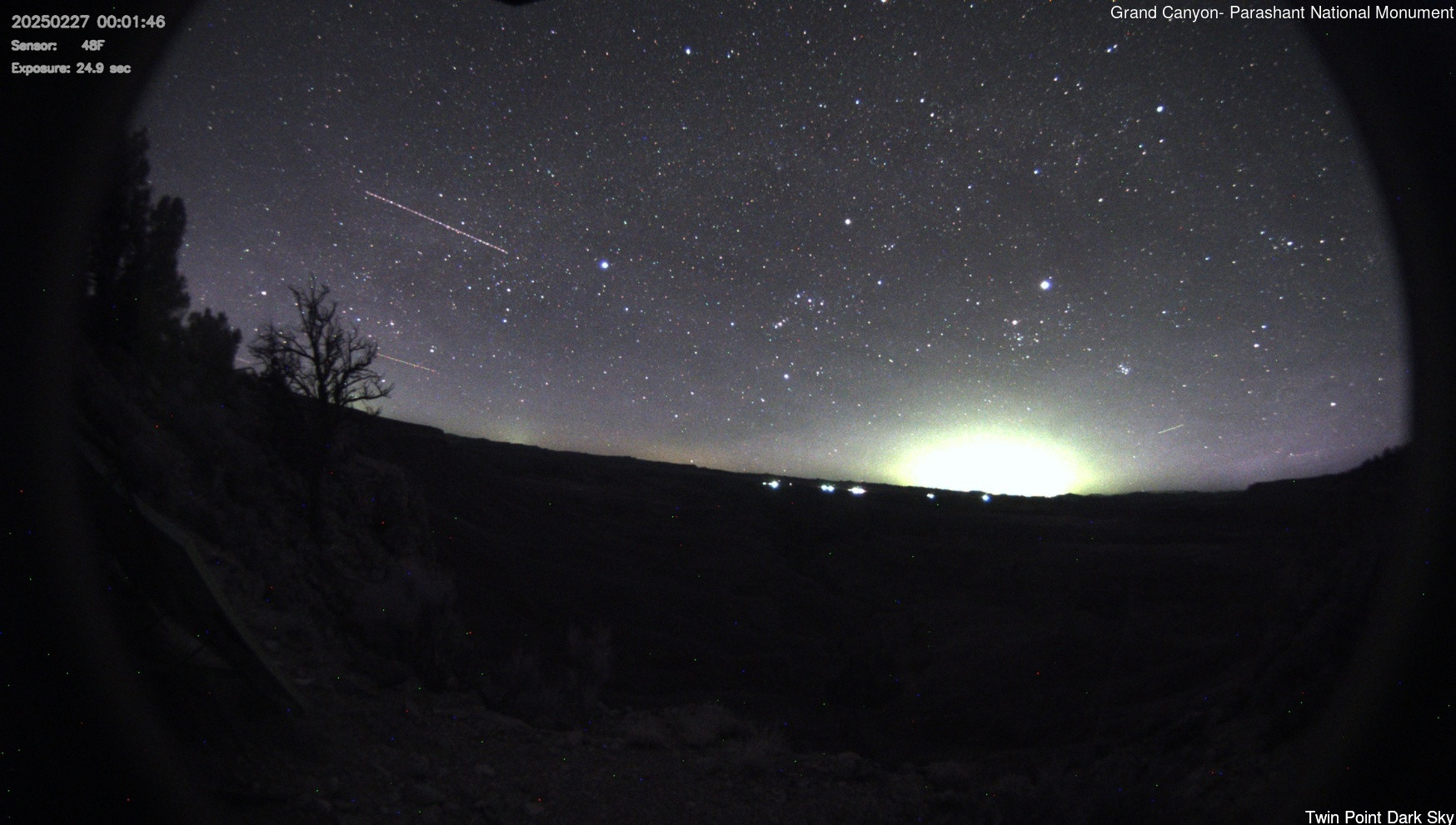 time-lapse frame, Twin Point - Dark Sky webcam