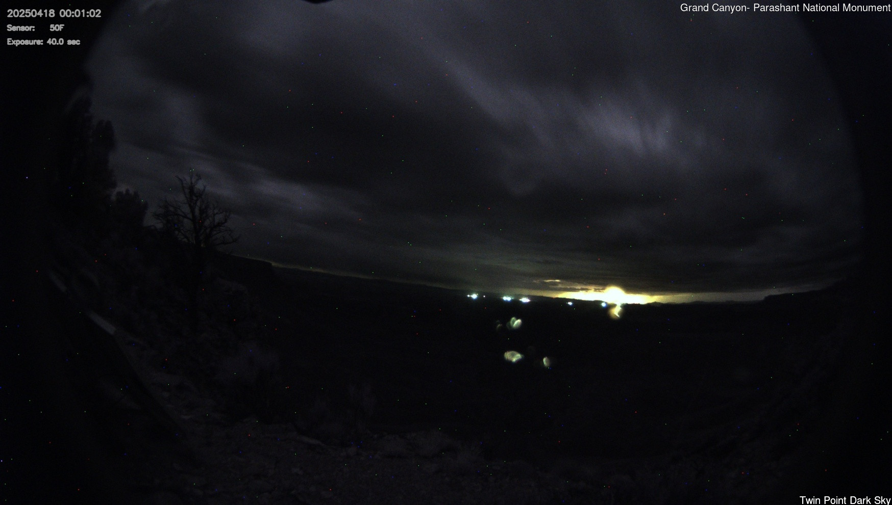 time-lapse frame, Twin Point - Dark Sky webcam