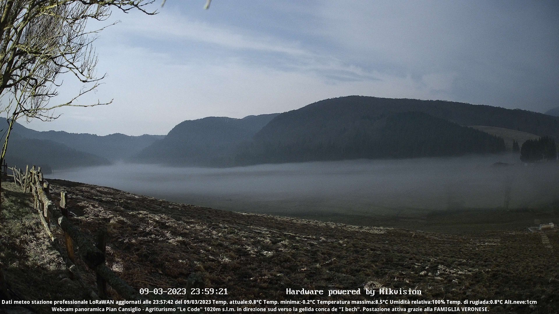 time-lapse frame, Webcam Cansiglio - verso la piana dei "Bech" webcam