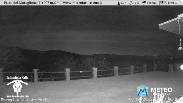 time-lapse frame, Passo del Muraglione webcam
