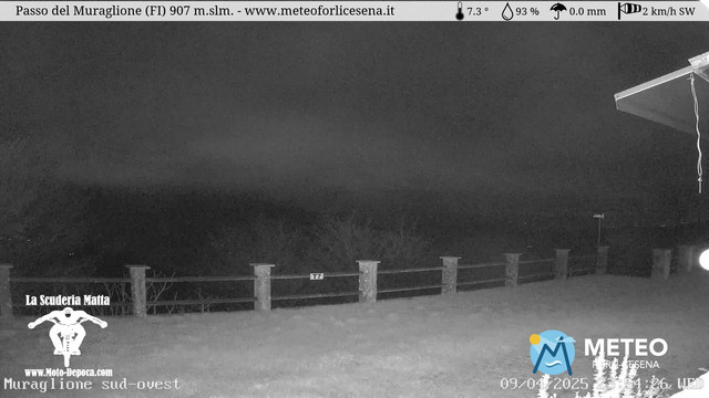 time-lapse frame, Passo del Muraglione webcam