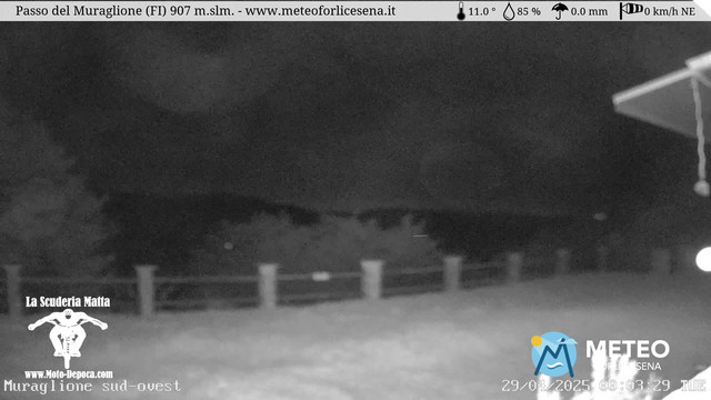 time-lapse frame, Passo del Muraglione webcam