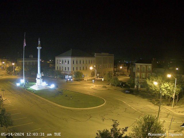 time-lapse frame, Monument Square Center webcam