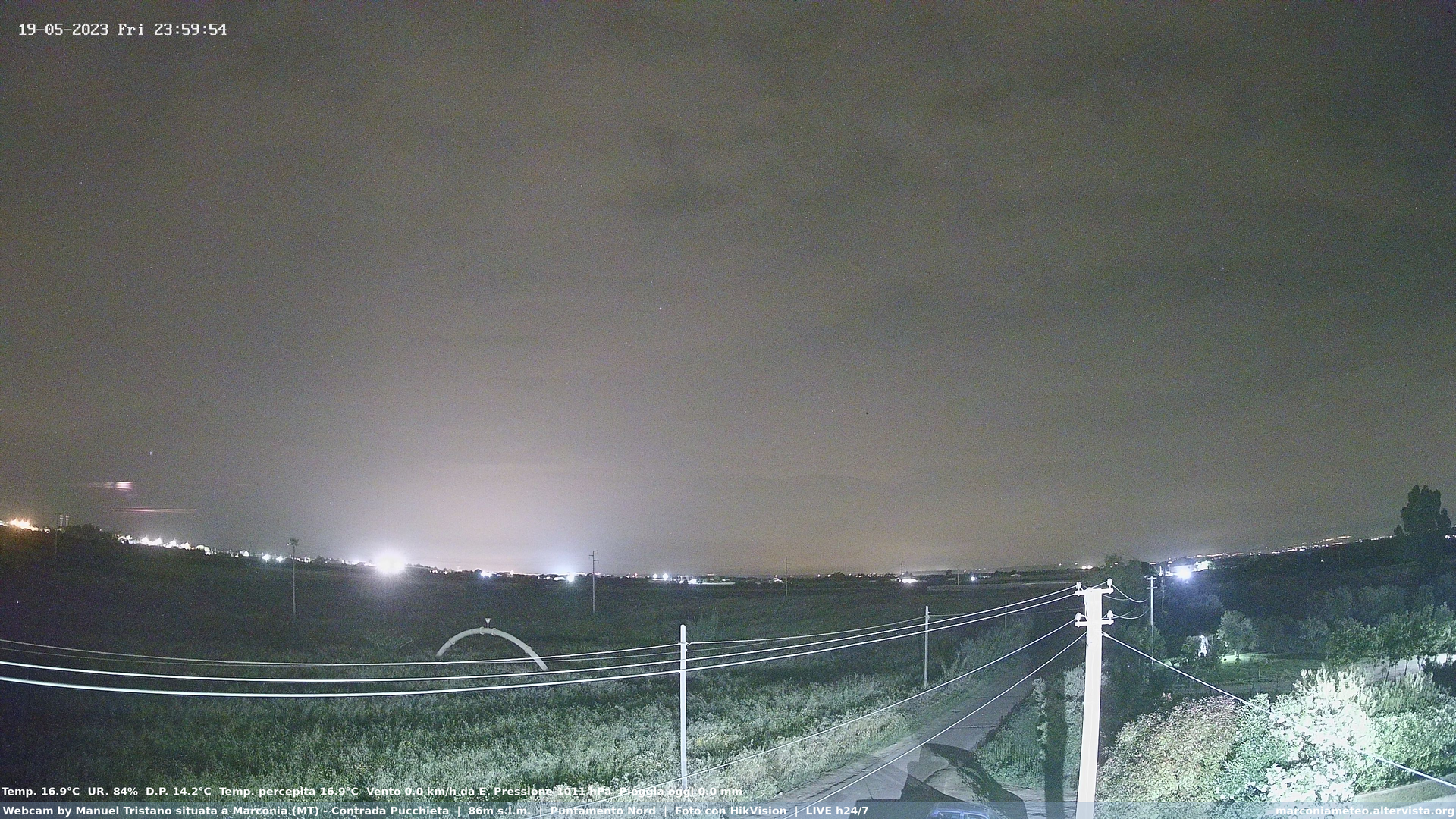 time-lapse frame, Webcam in Contrada Pucchieta, Marconia(MT) webcam