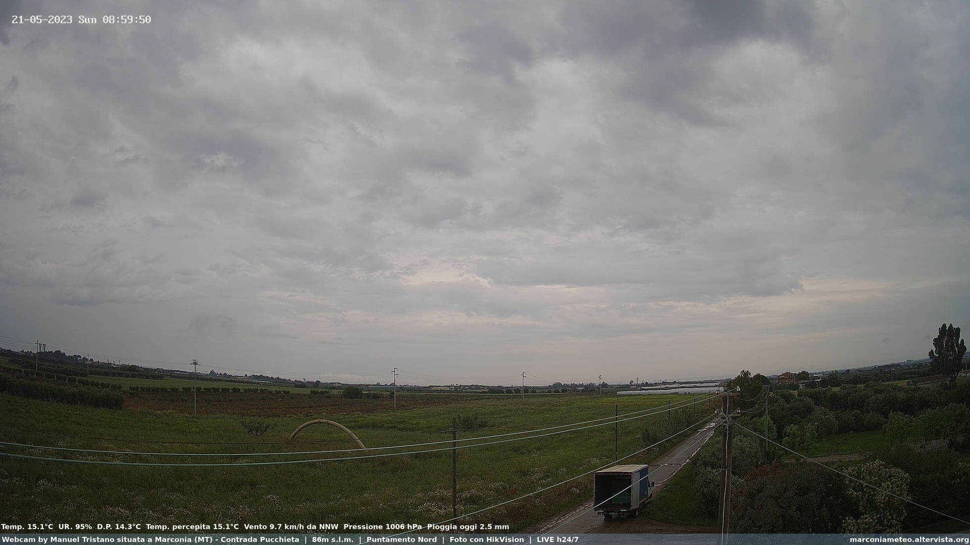 time-lapse frame, Webcam in Contrada Pucchieta, Marconia(MT) webcam