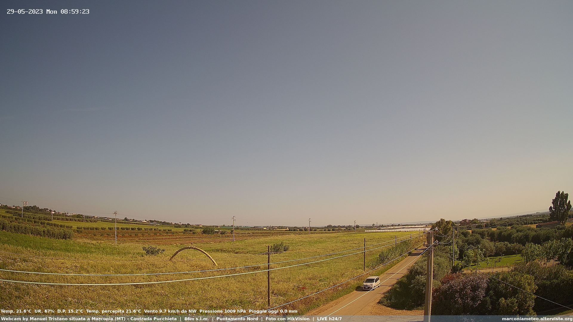 time-lapse frame, Webcam in Contrada Pucchieta, Marconia(MT) webcam