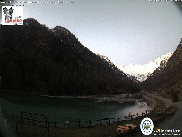 time-lapse frame, Macugnaga Lago delle Fate webcam