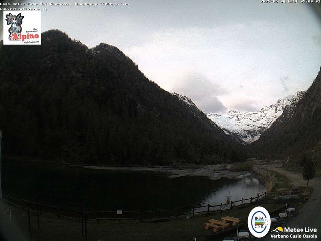 time-lapse frame, Macugnaga Lago delle Fate webcam