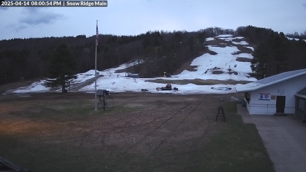 time-lapse frame, Snow Ridge Ski Hill webcam