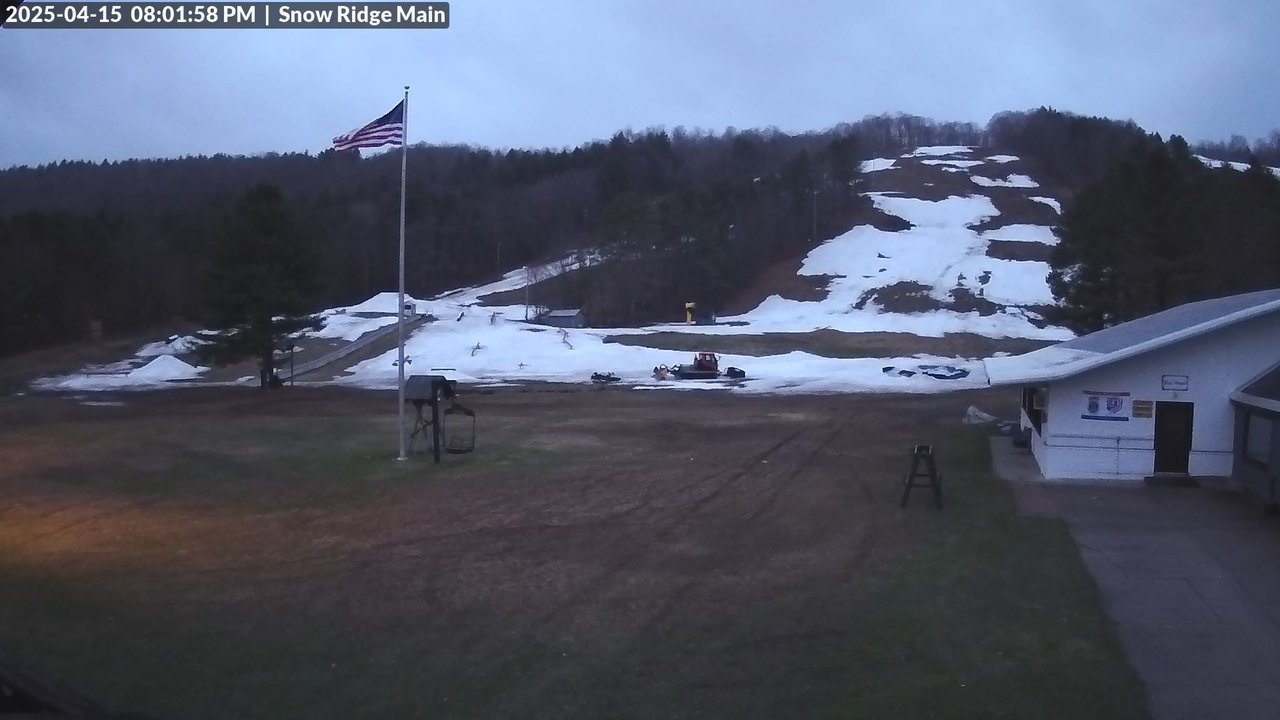 time-lapse frame, Snow Ridge Ski Hill webcam