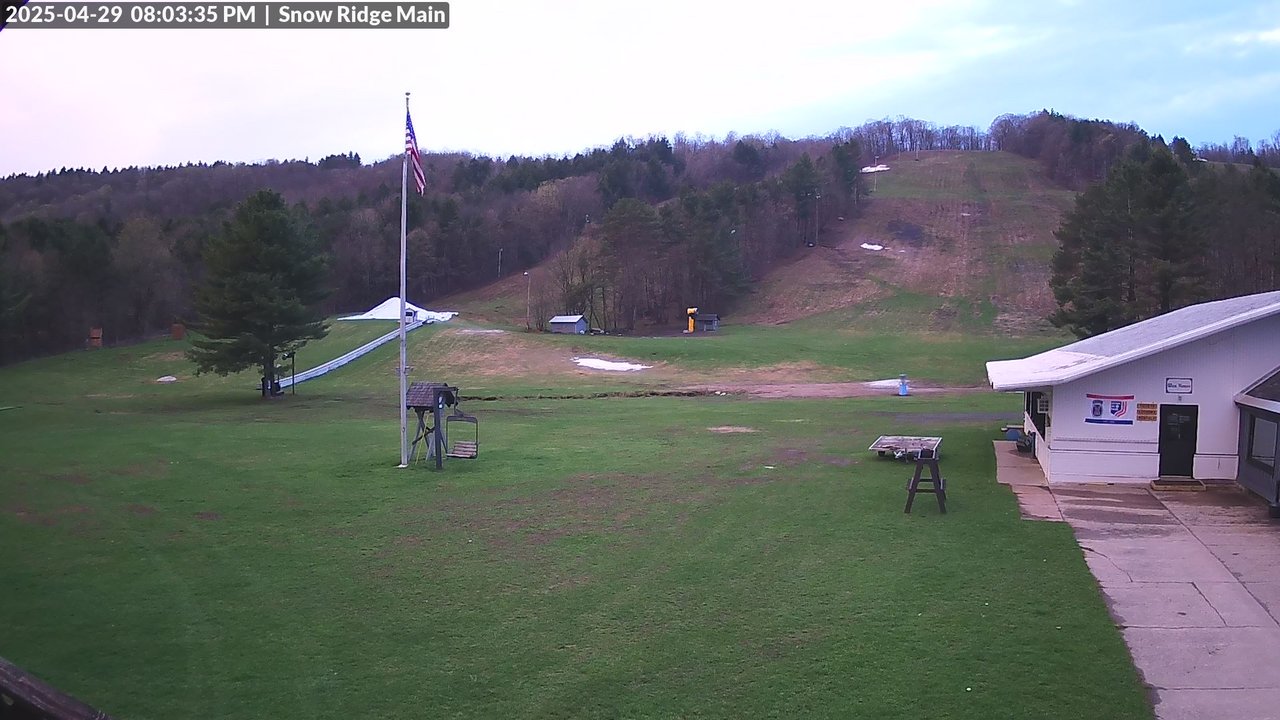 time-lapse frame, Snow Ridge Ski Hill webcam