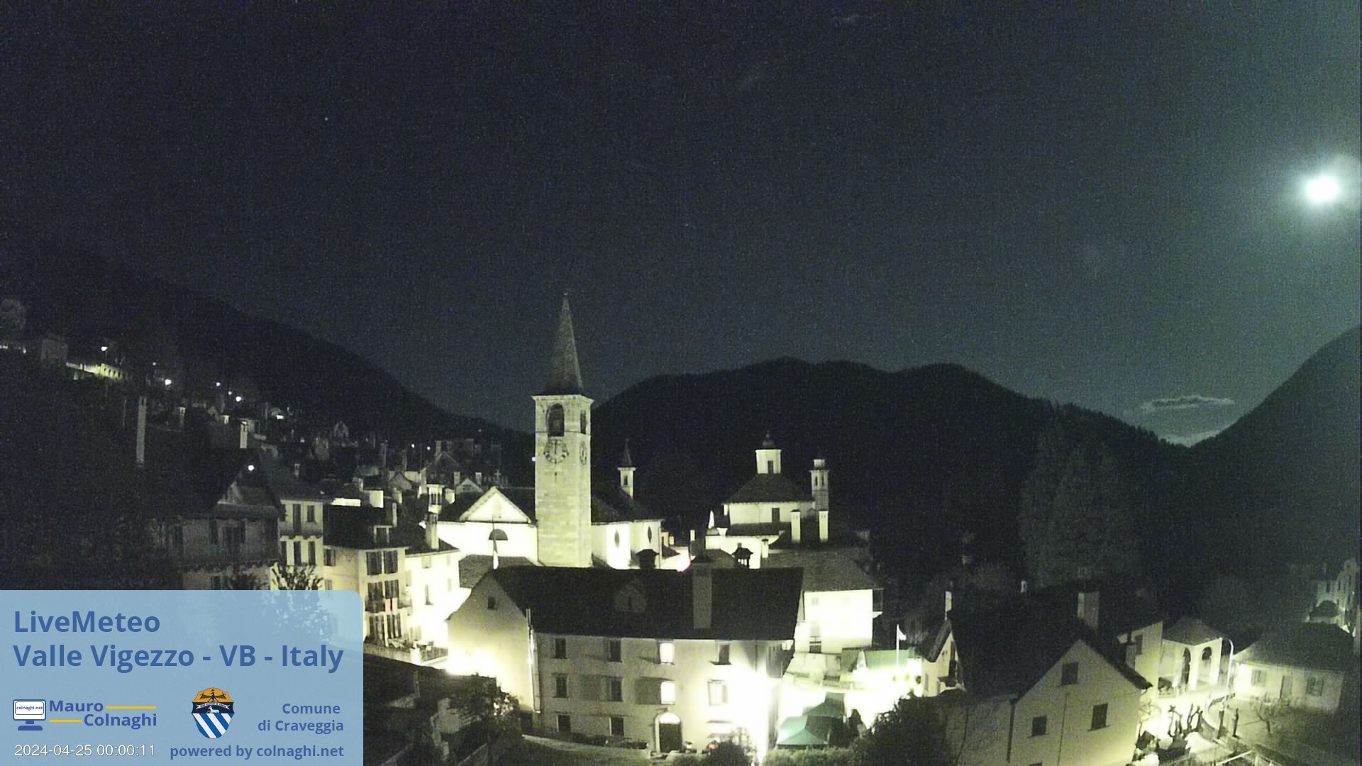 time-lapse frame, Craveggia webcam