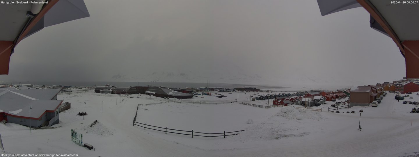 time-lapse frame, Hurtigruten Svalbard - Hiorthfjellet webcam