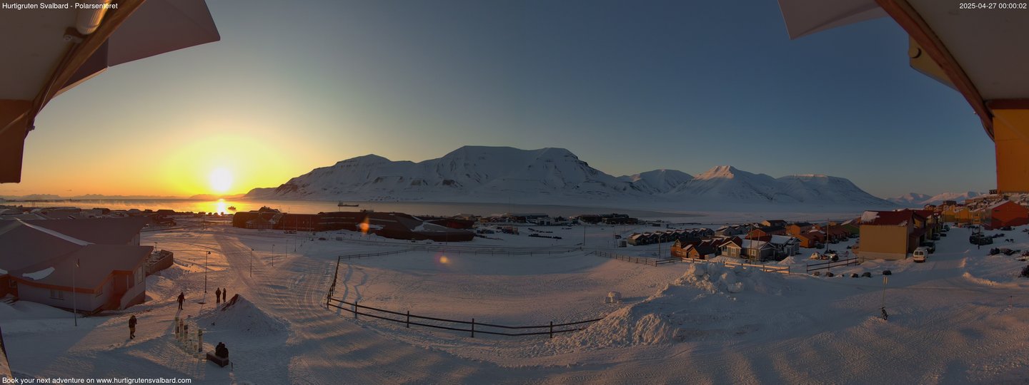 time-lapse frame, Hurtigruten Svalbard - Hiorthfjellet webcam