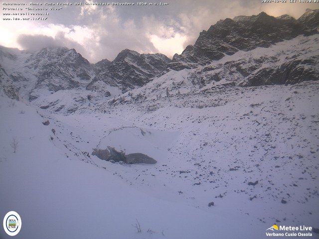 time-lapse frame, Fronte ghiacciaio Belvedere webcam