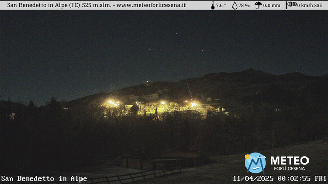 time-lapse frame, San Benedetto in Alpe webcam