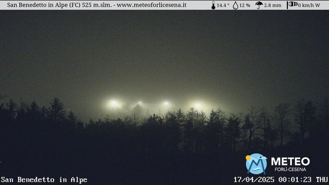 time-lapse frame, San Benedetto in Alpe webcam