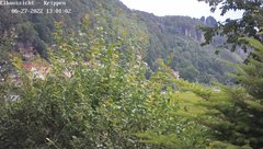 view from Webcam in Bad Schandau Sächsische Schweiz on 2022-06-27