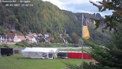 view from Webcam in Bad Schandau Sächsische Schweiz on 2022-10-04