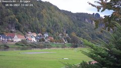 view from Webcam in Bad Schandau Sächsische Schweiz on 2022-10-06