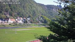 view from Webcam in Bad Schandau Sächsische Schweiz on 2023-09-16