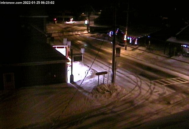 time-lapse frame, Downtown Inlet, NY webcam