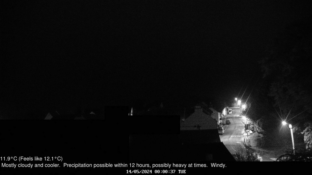 time-lapse frame, Wembury, Devon. Knighton Hill Cam webcam