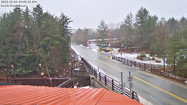 time-lapse frame, South Shore Rd, Inlet, NY webcam