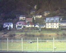 view from Webcam in Bad Schandau, Krippen & Postelwitz on 2022-01-18