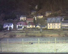 view from Webcam in Bad Schandau, Krippen & Postelwitz on 2022-01-20