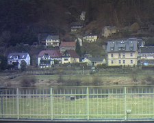 view from Webcam in Bad Schandau, Krippen & Postelwitz on 2022-01-27