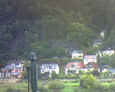 view from Webcam in Bad Schandau, Krippen & Postelwitz on 2022-09-28