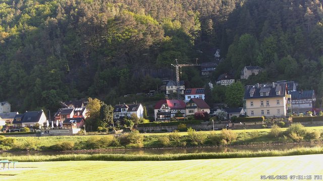 time-lapse frame, Webcam in Bad Schandau, Krippen & Postelwitz webcam